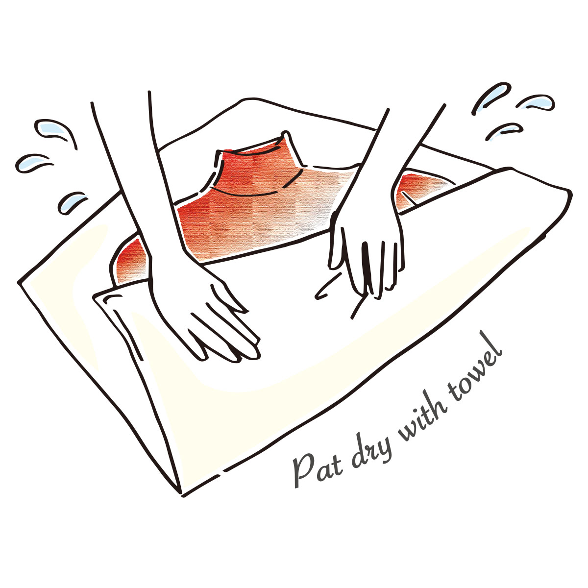 バスタオルを使用し手で脱水するのもおすすめ