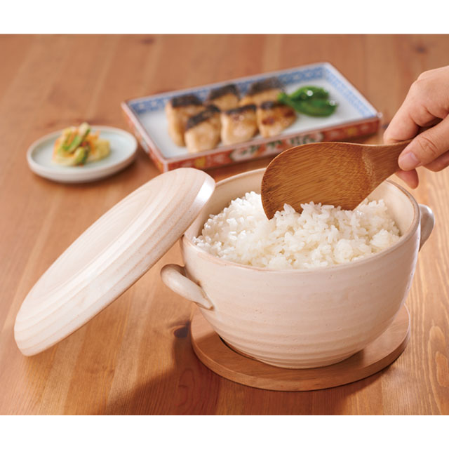 粉引 レンジおひつ